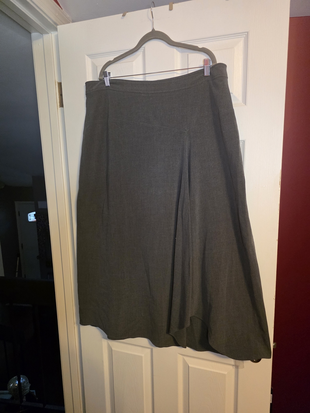 Ashley Stewart Charcoal Gray A-Line Skirt